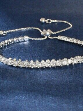 Elegant 925 Sterling Silver Tennis Bracelet - Women's Jewelry